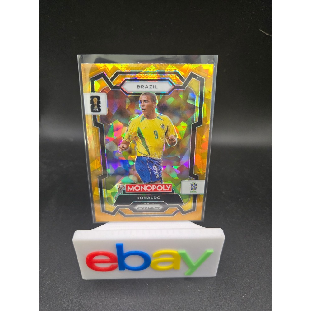 2026 Panini Prizm Monopoly Fifa World Cup - Ronaldo #18 Gold Cracked Ice Prizm